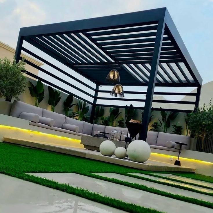 تنسيق حدائق منزلية ومظلات بالمدينة المنورة