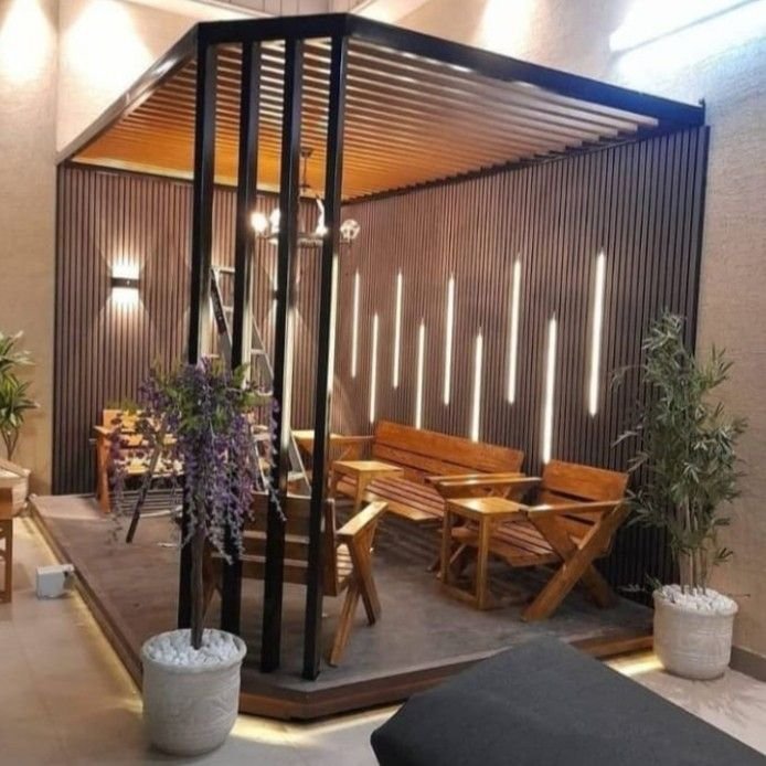 تصميم مظلات جلسات حدائق