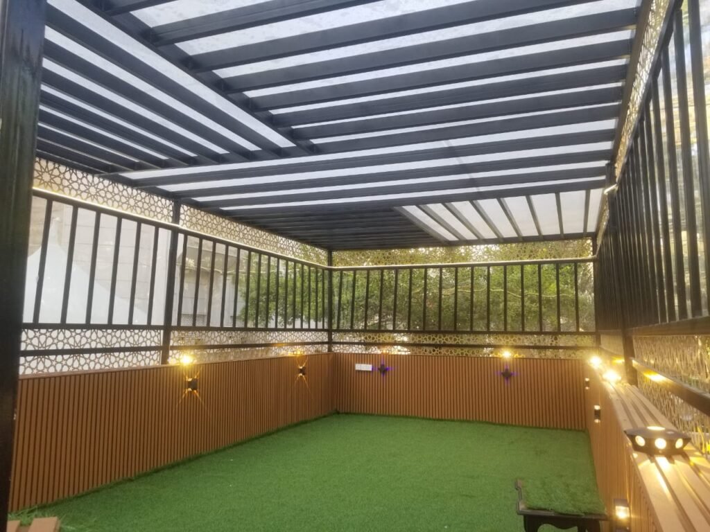 تركيب مظلات جلسات خارجية في تبوك