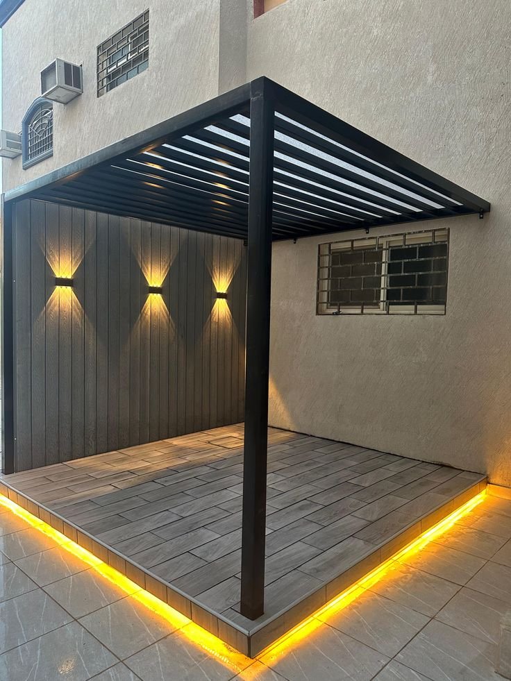 مظلات جلسات حديثة في المدينة 