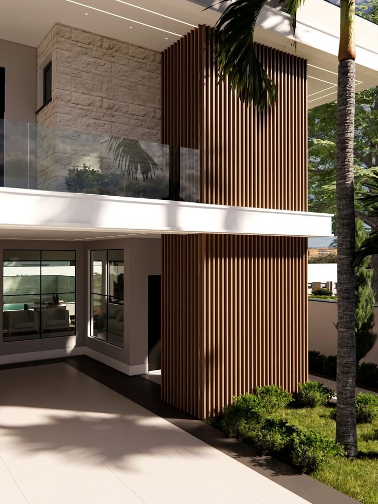 واجهات خشبية حديثة في المدينة