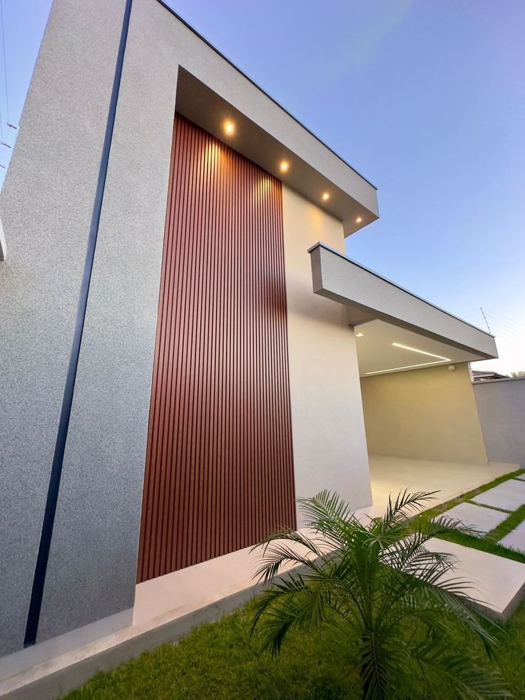 واجهات خشبية حديثة في المدينة