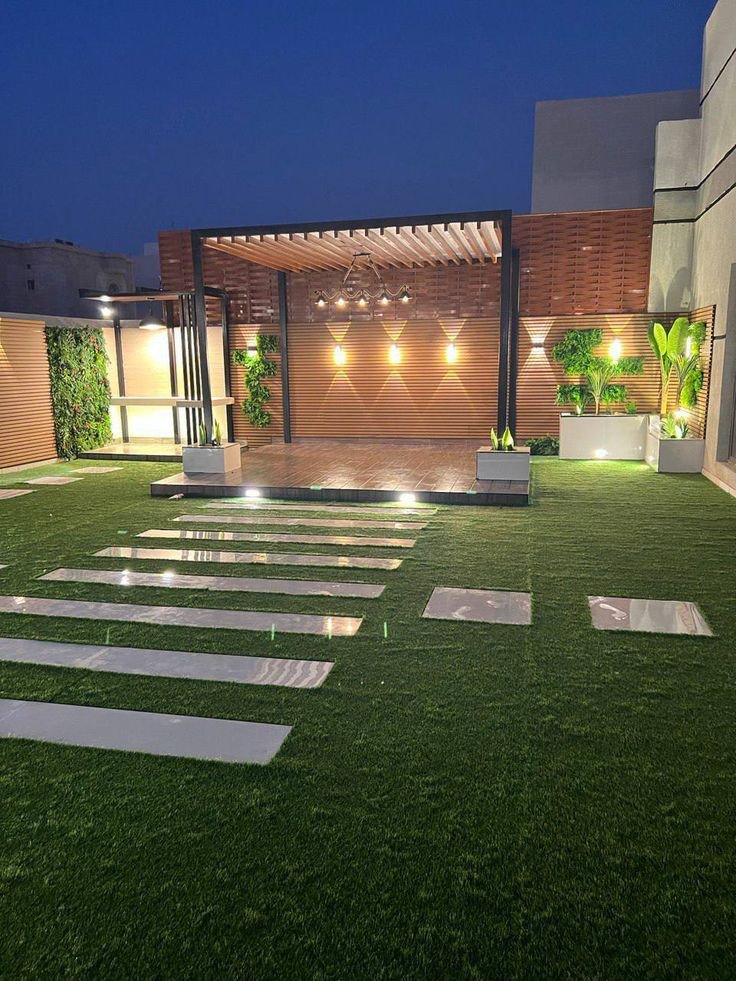 تركيب عشب حدائق المدينة