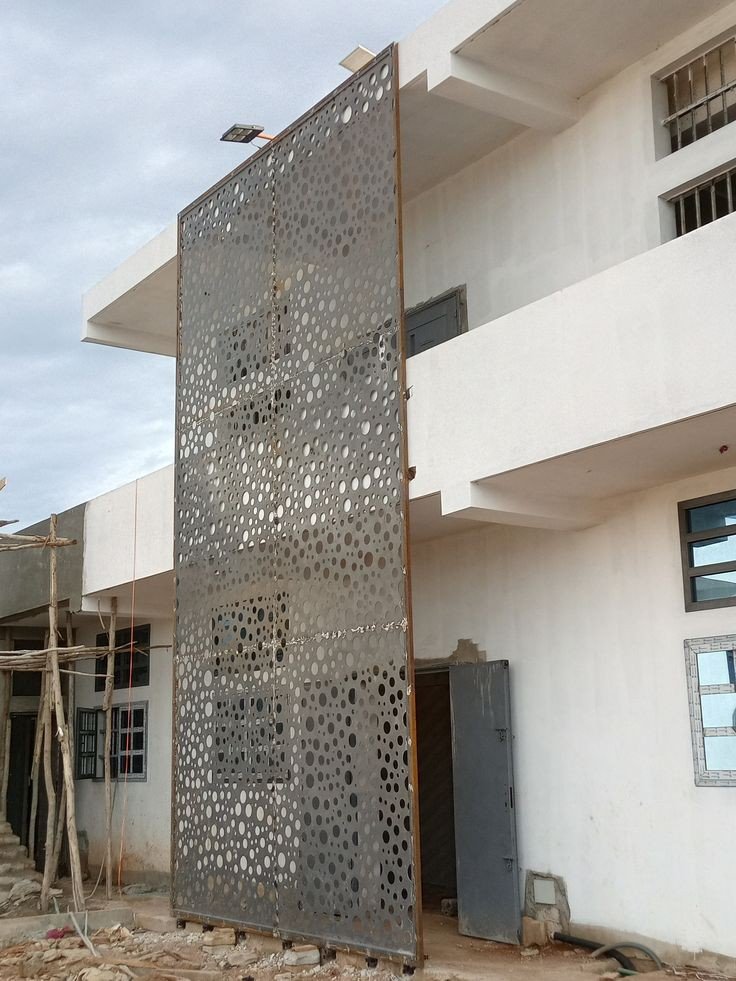 واجهات منازل حديد ليزر المدينة